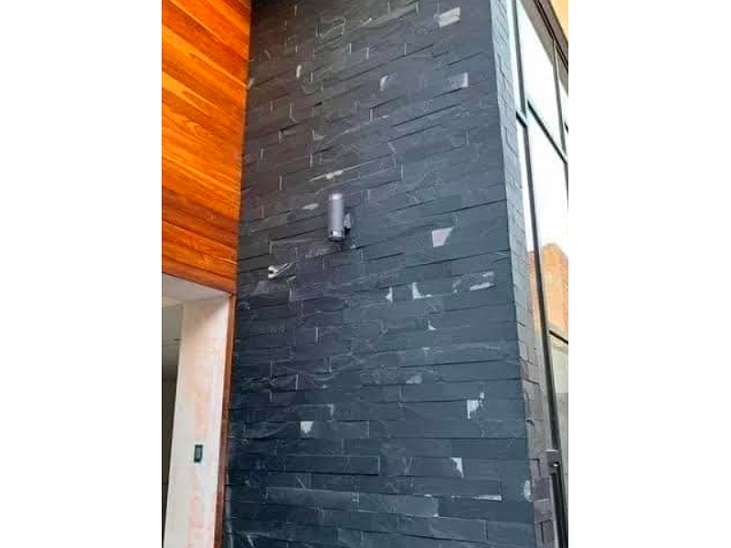 Placas de piedra negra para pared Mexico