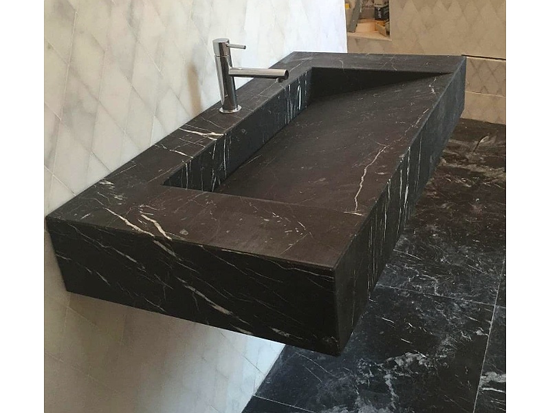 Lavabo de mármol negro Mexico