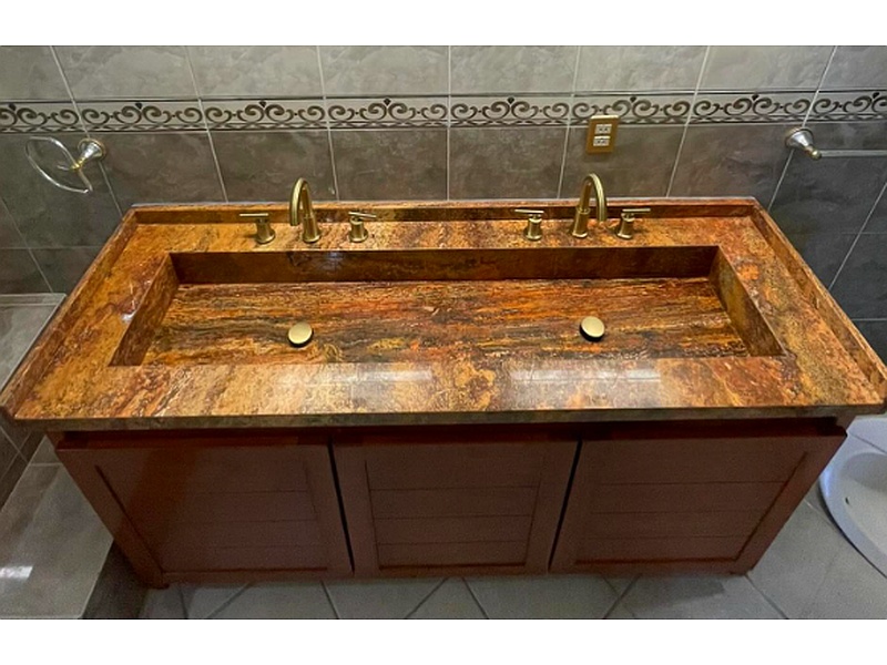 MUEBLE DE BAÑO MADERA BRILLOSA MEXICO