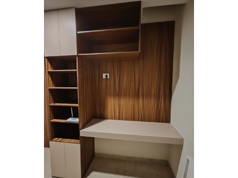 CLOSET CON ESCRITORIO DE MADERA BRILLANTE MEXICO