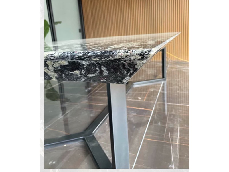 MESA DE COMEDOR HECHO DE MARMOL GRIS MEXICO