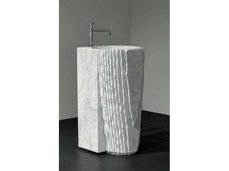 LAVABO MODERNO EN MARMOL BLANCO MEXICO