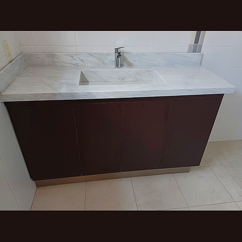 Mueble de baño mármol blanco México