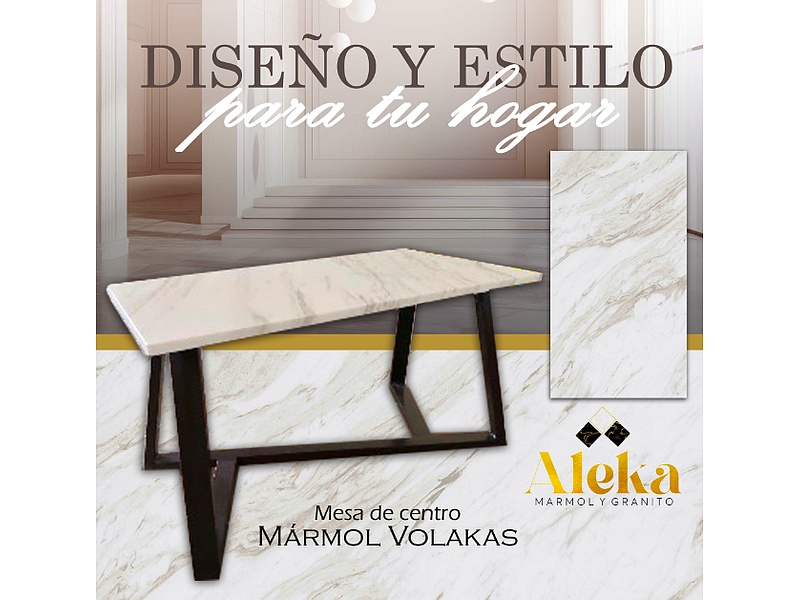 Mesa de centro en mármol Volakas México