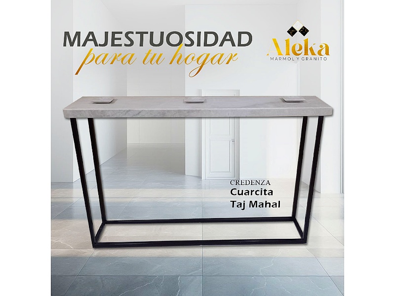 Mueble cuarzo Taj Mahal México