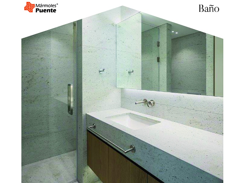 Cerámica y  Mármol para pared de baño México