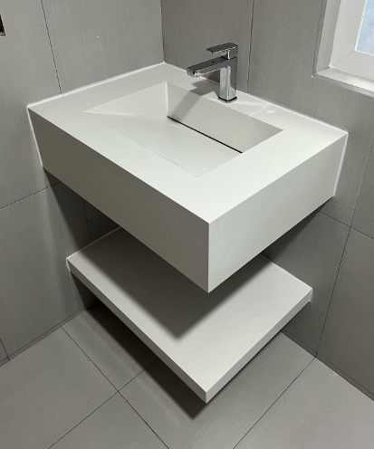 Lavabo Blanco de Baño Mexico Marmolería Piedra del Mar