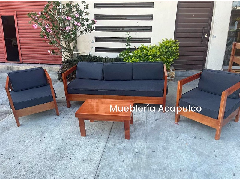Sala exterior en madera México