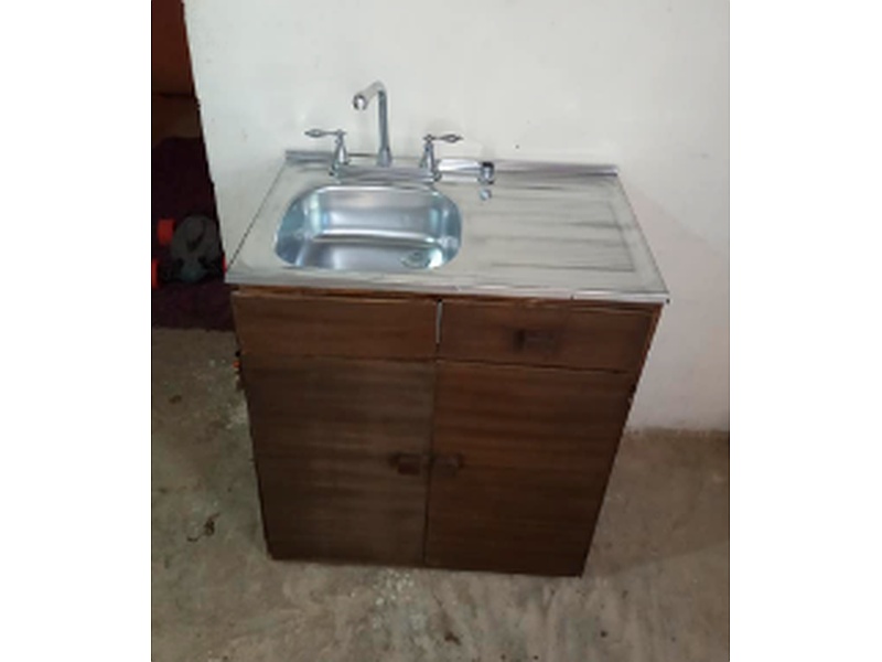 Mueble con Tarja Rústico Negro Matizado México