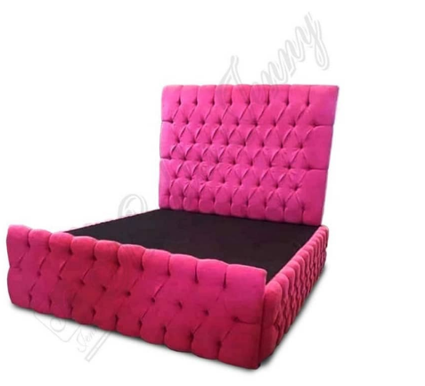 Cama forrada rosa Morelos Muebles Jenny