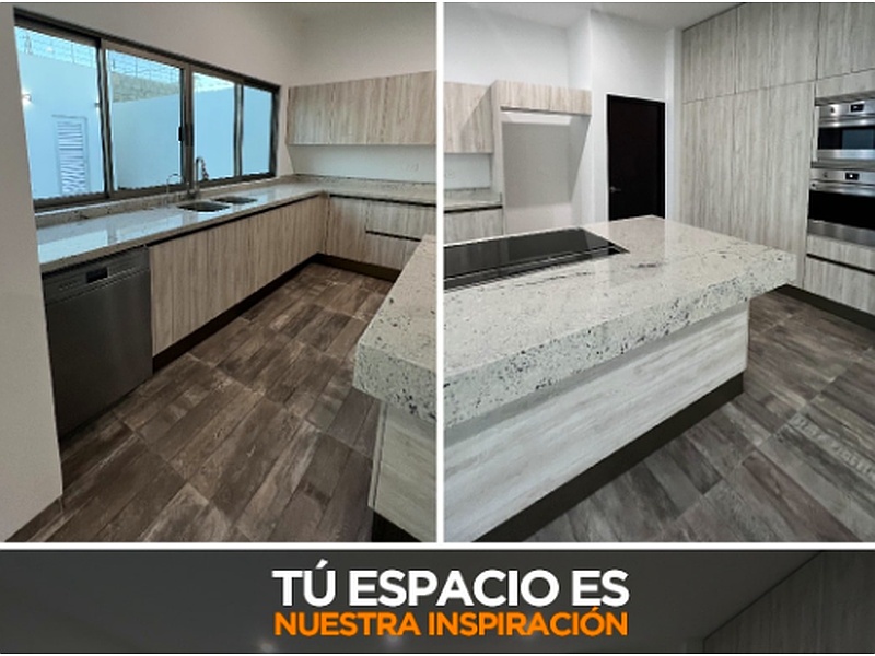Cocina en Melamina con Isla México