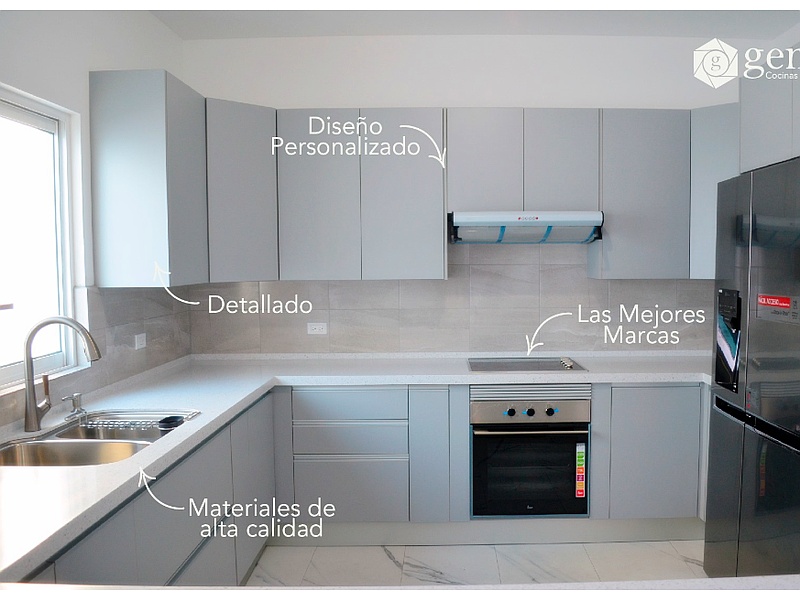Cocina Moderna Color Gris México