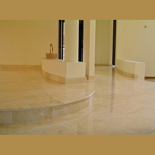 Piso en mármol trabertino fiorito México