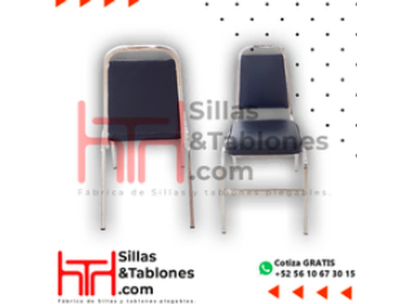 SILLA CROMADA ACOJINADA