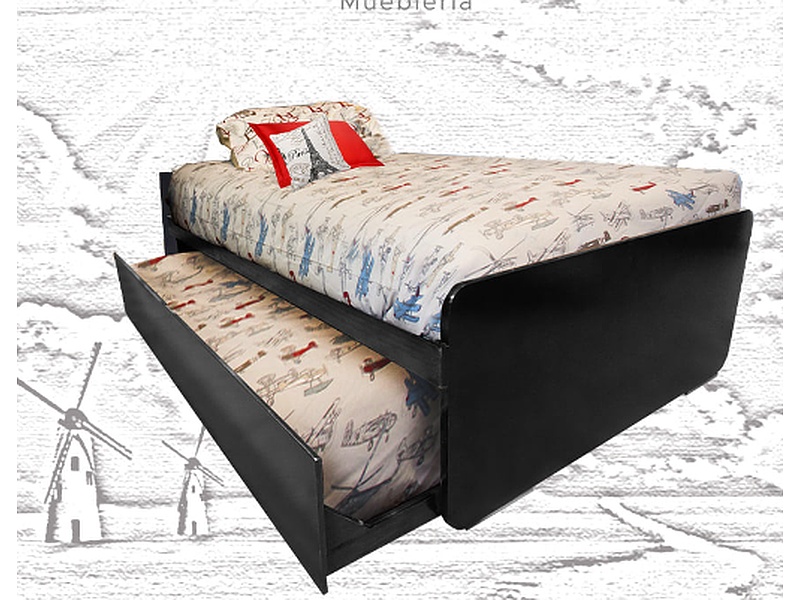 Cama doble negra Tipo metal México