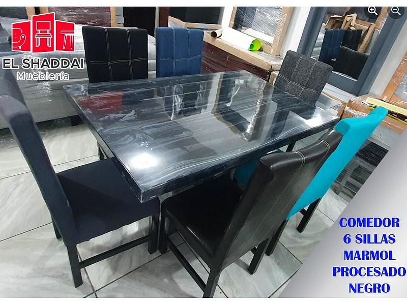 Comedor 6 sillas tipo marmol México