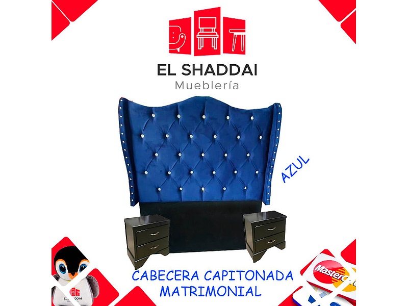 Cabecera tipo capitonada matrimonial México