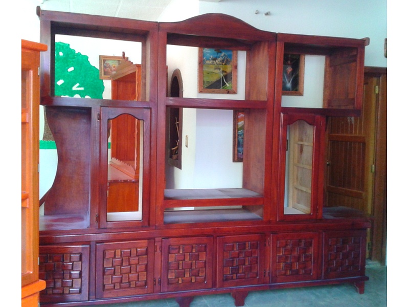 Mueble almacenamiento sala tipo madera México