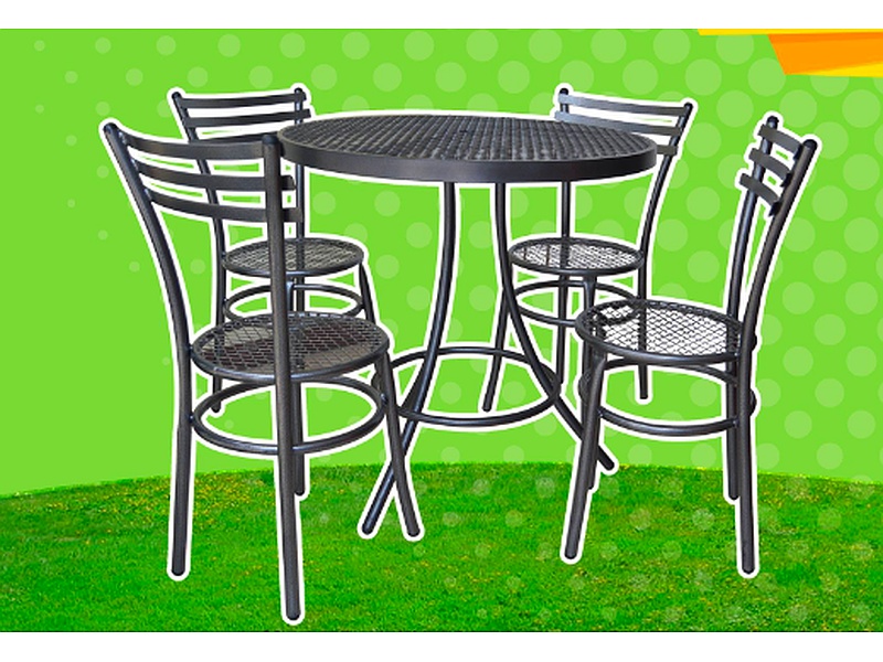 JUEGO DE COMEDOR METALICO