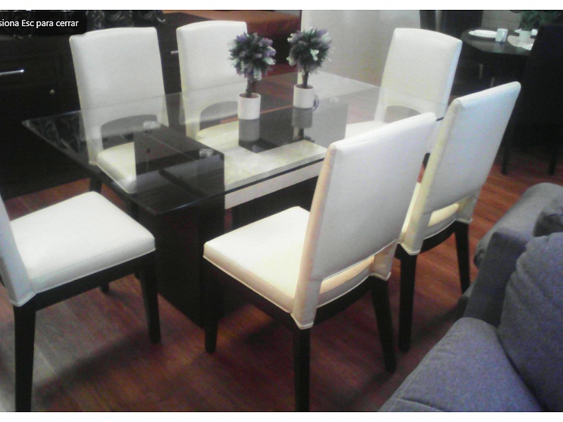 JUEGO DE COMEDOR MESA DE VIDRIO