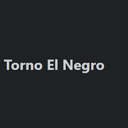 Torno El Negro.