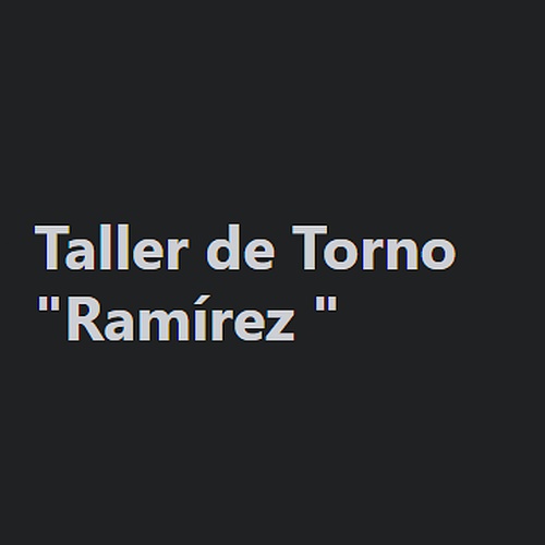 Torno "Ramírez "