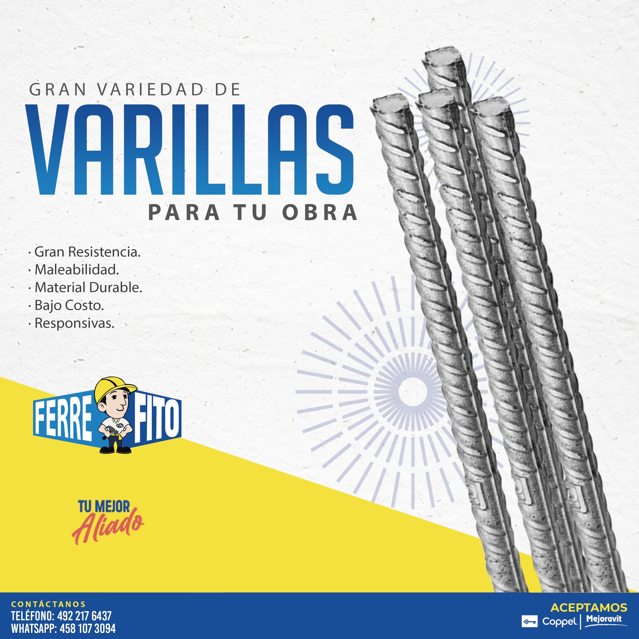 Varillas acero corrugadas de calidad Mexico
