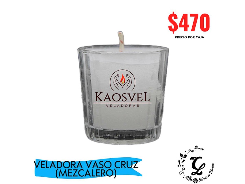 Veladora vaso cruz (mezcalero) México