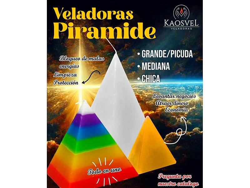 Veladoras piramide lisa México
