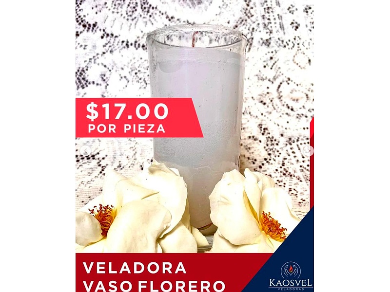 Veladora Vaso Florero México