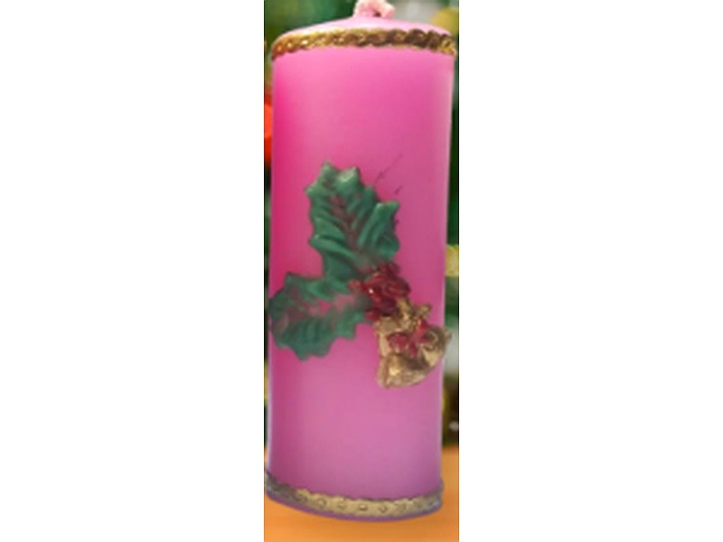 VELA ROSA CON MUERDAGO México 