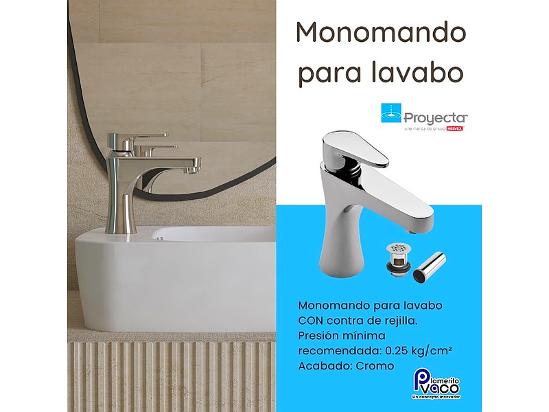 Monomando para Lavabo Cromo México