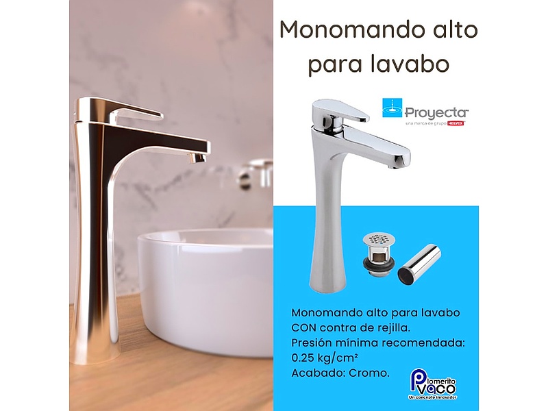 Monomando Alto Lavabo México