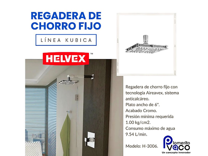 Regadera de Chorro Fijo México