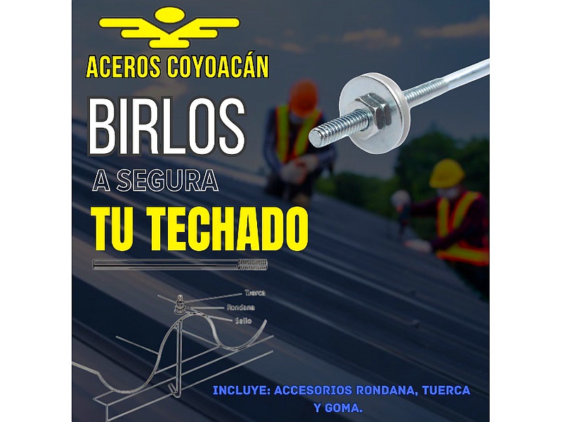 Birlo de Acero para Techo México