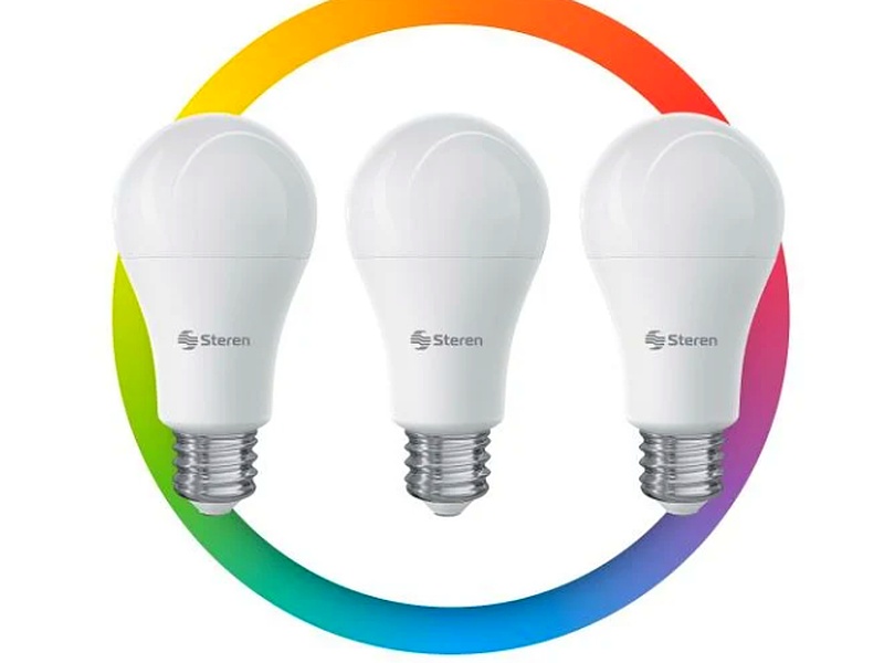 3 focos LED Wi-Fi RGB+W multicolor de 10 W México