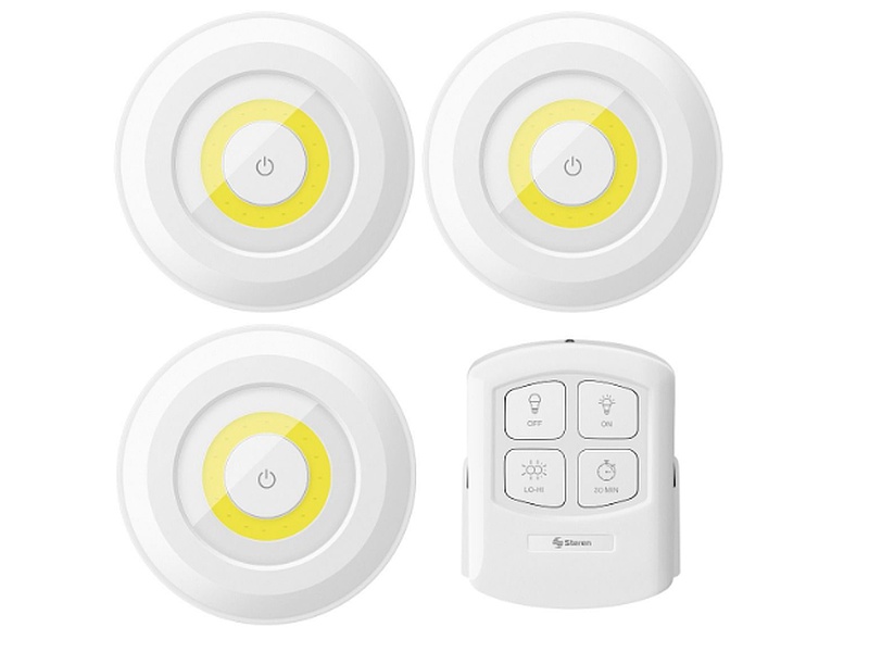 Juego de 3 mini lámparas LED con control remoto MEXICO
