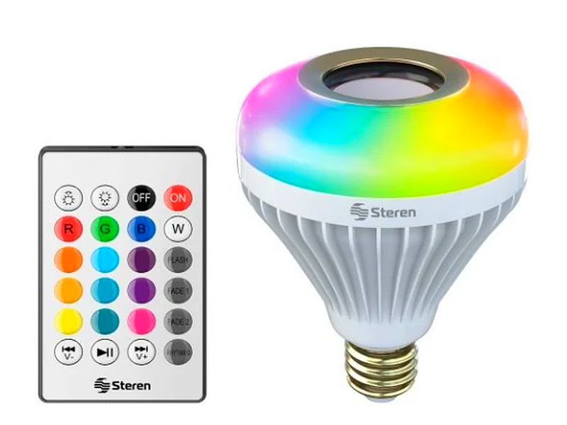 Foco LED RGB decorativo con bocina Bluetooth*, 6,5 W MEXICO