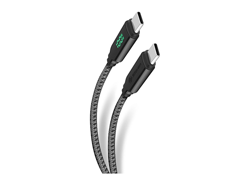 Cable USB C de 1 m 100 W con display que muestra la potencia de carga Mexico