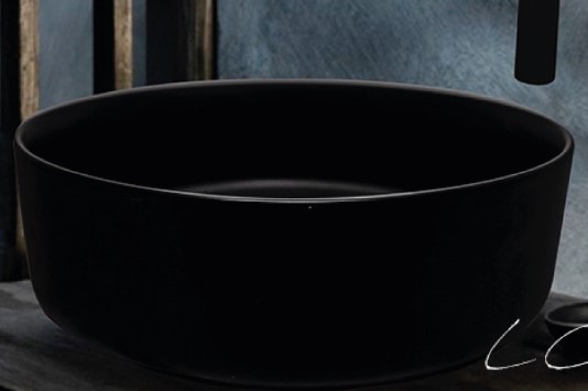 Lavamanos negro mate en ceramica mexico