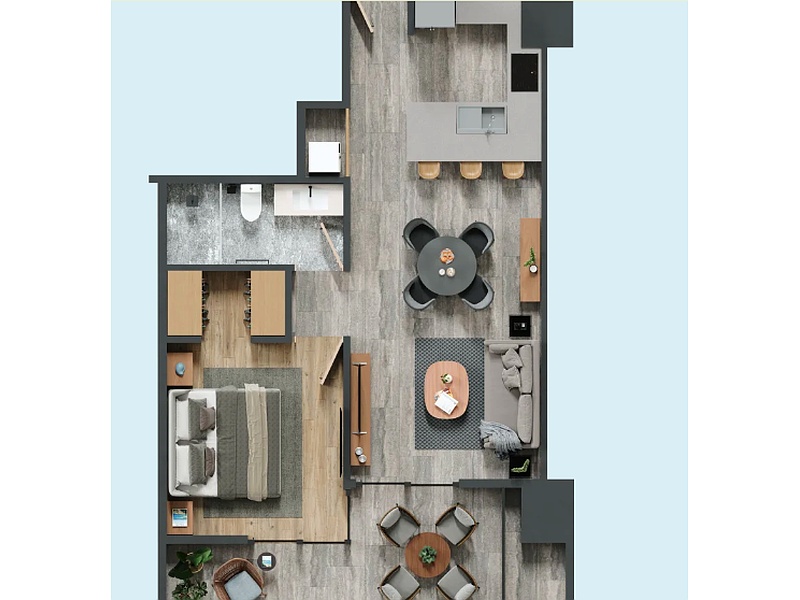 Construccion Departamento Modelo 1R Porttica Tijuana