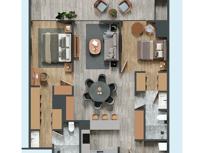Departamento 2+ Flex Portticca Tijuana