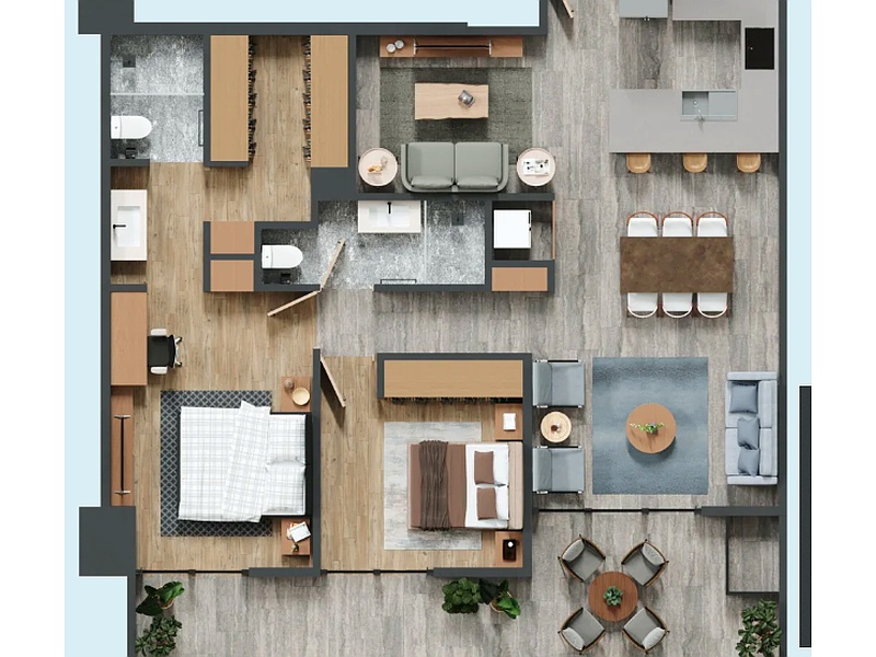 Departamento 2R + Flex Porttica Tijuana