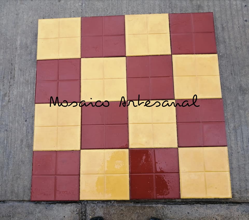 Porcelanato para pisos rojo y amarillo México