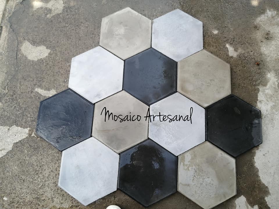 Cerámica forma hexagonal México 