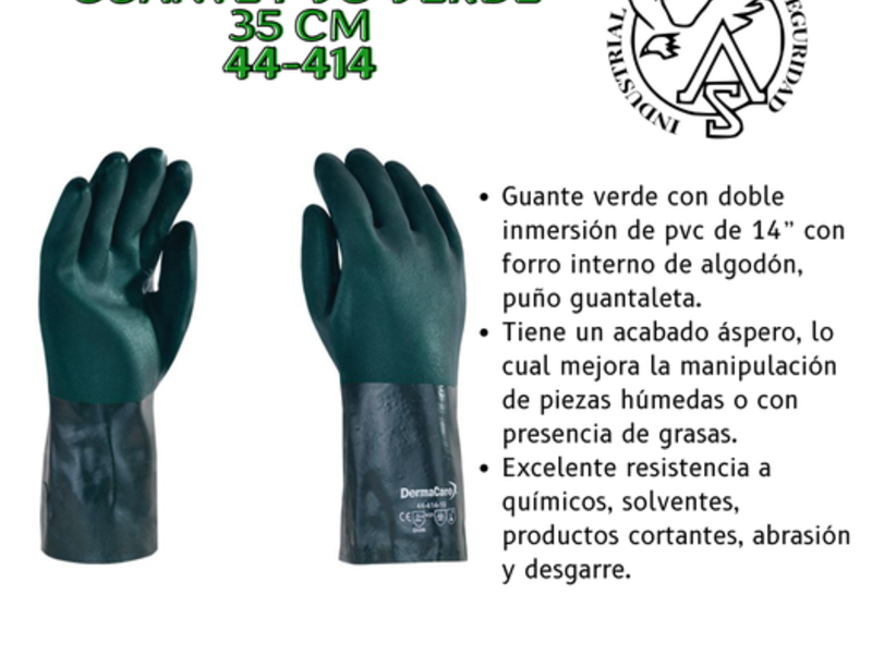 Guante PVC Verde ALFA SEGURIDAD INDUSTRIAL  