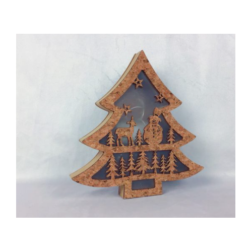 Árbol de Navidad de Madera con Luces Mexico 