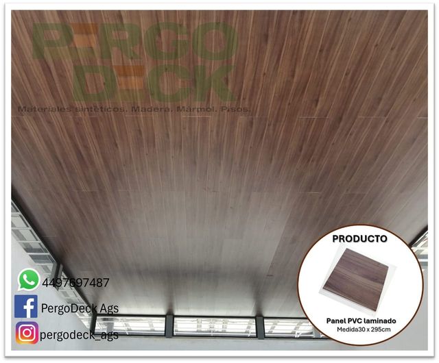 Plafón con Panel de PVC Laminado Mexico