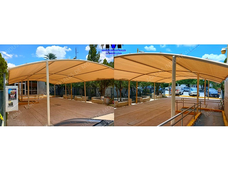 toldo tipo cóncavo con malla sombra México Cercas y Mallas Profesionales