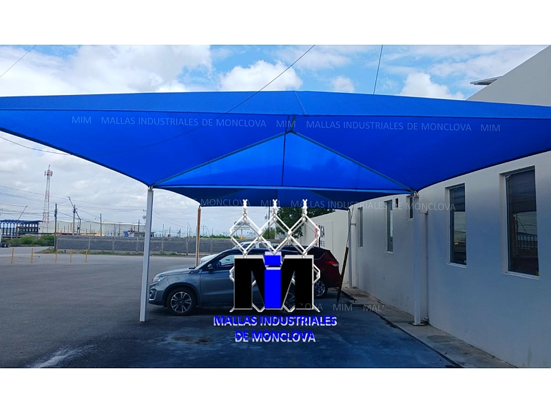 Malla sombra 95% color azul México Cercas y Mallas Profesionales
